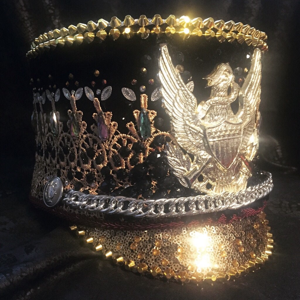 Velvet Rhinestone Marching Band Festival Hat