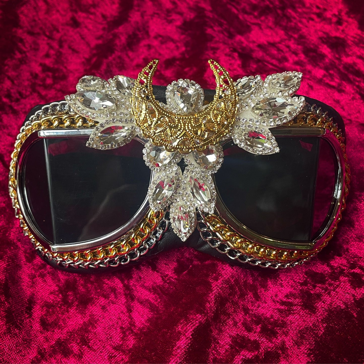 Crescent Moon Burning Man Motorcycle Goggle