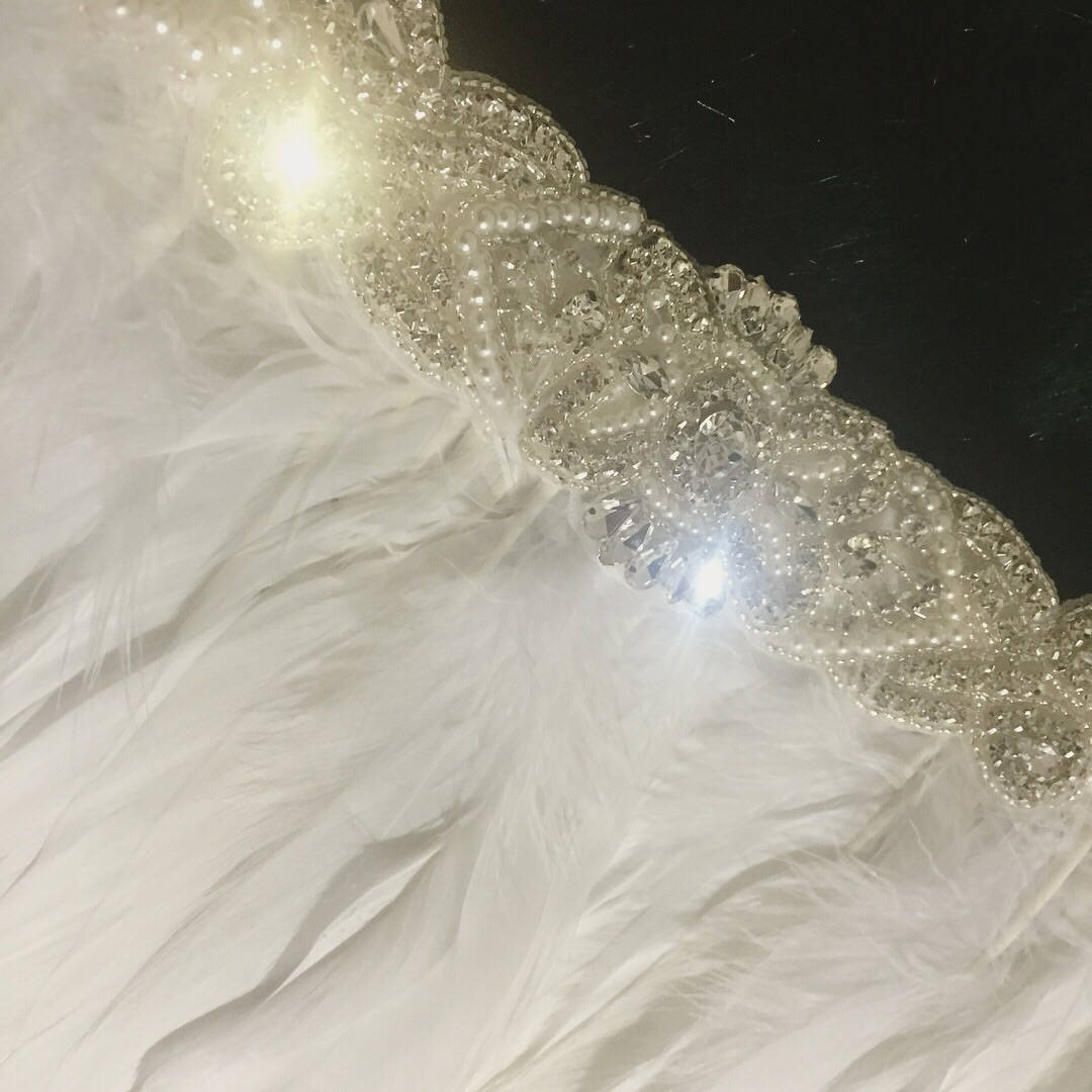 Rhinestone Feather Festival Waist Belt