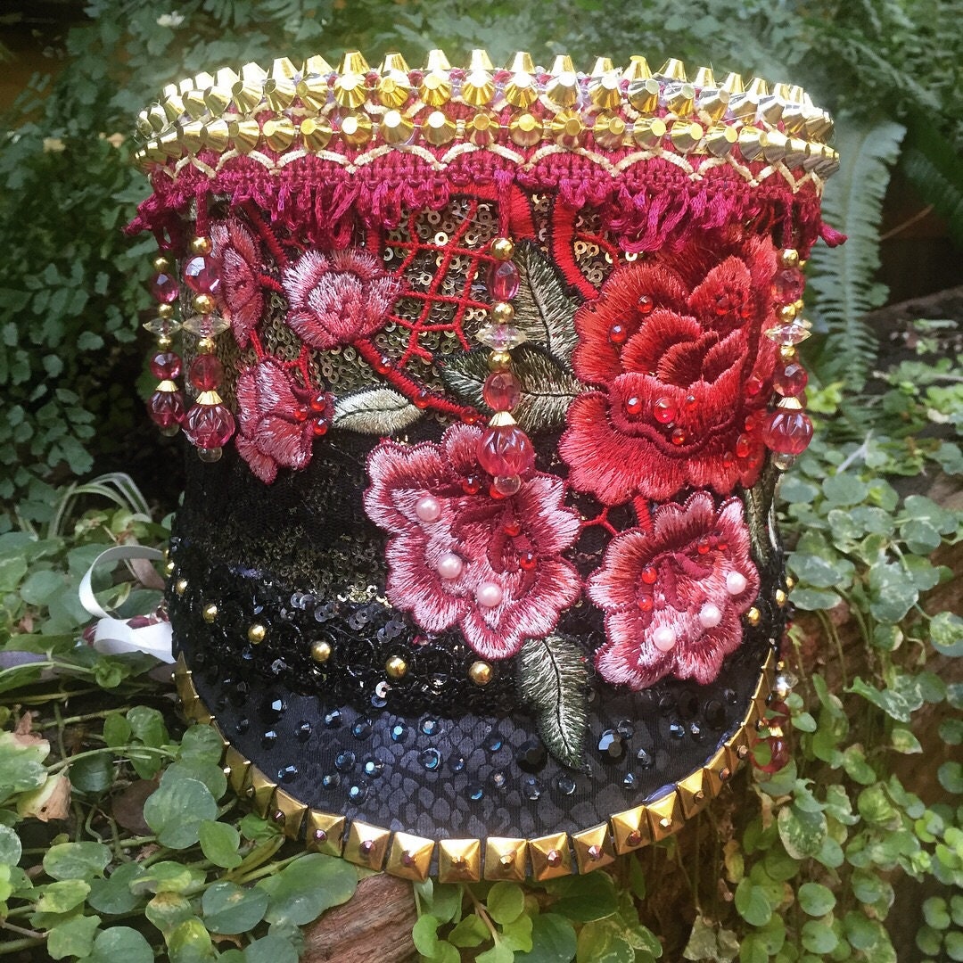Studded Rose Marching Band Festival Hat