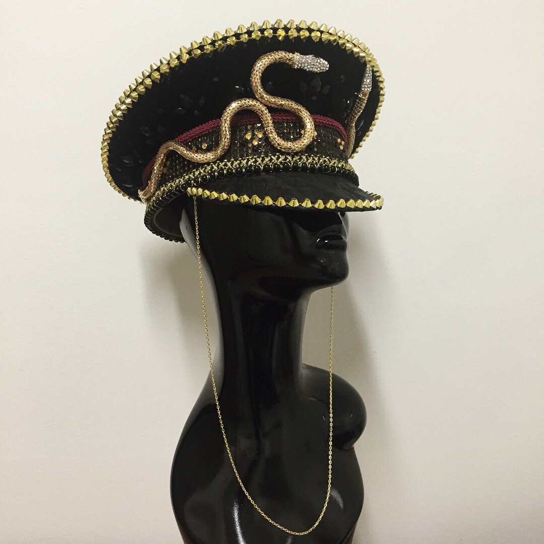 The Ouroboros • Deluxe Festival Military Hat • Snake Captain Burner Hat