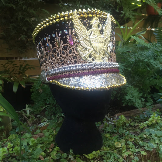 Velvet Rhinestone Marching Band Festival Hat