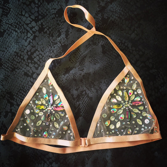 Twinkle Tease Crystal Bikini Top • Festival Bra