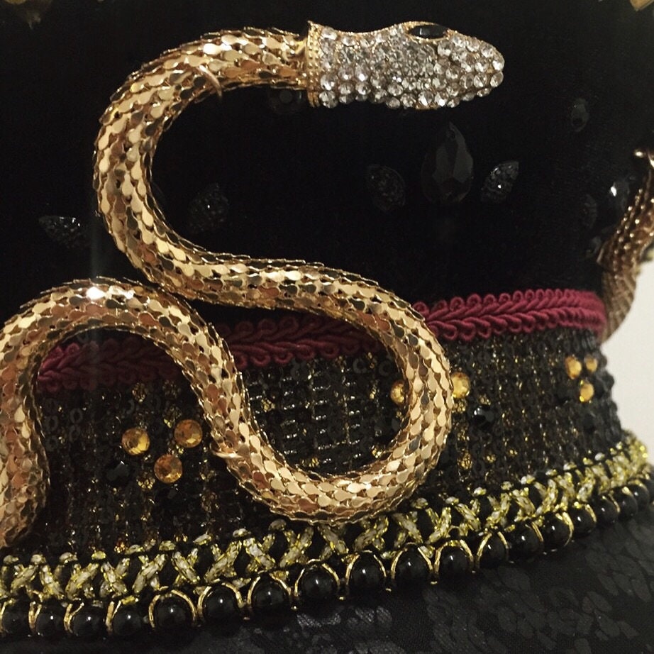 The Ouroboros • Deluxe Festival Military Hat • Snake Captain Burner Hat