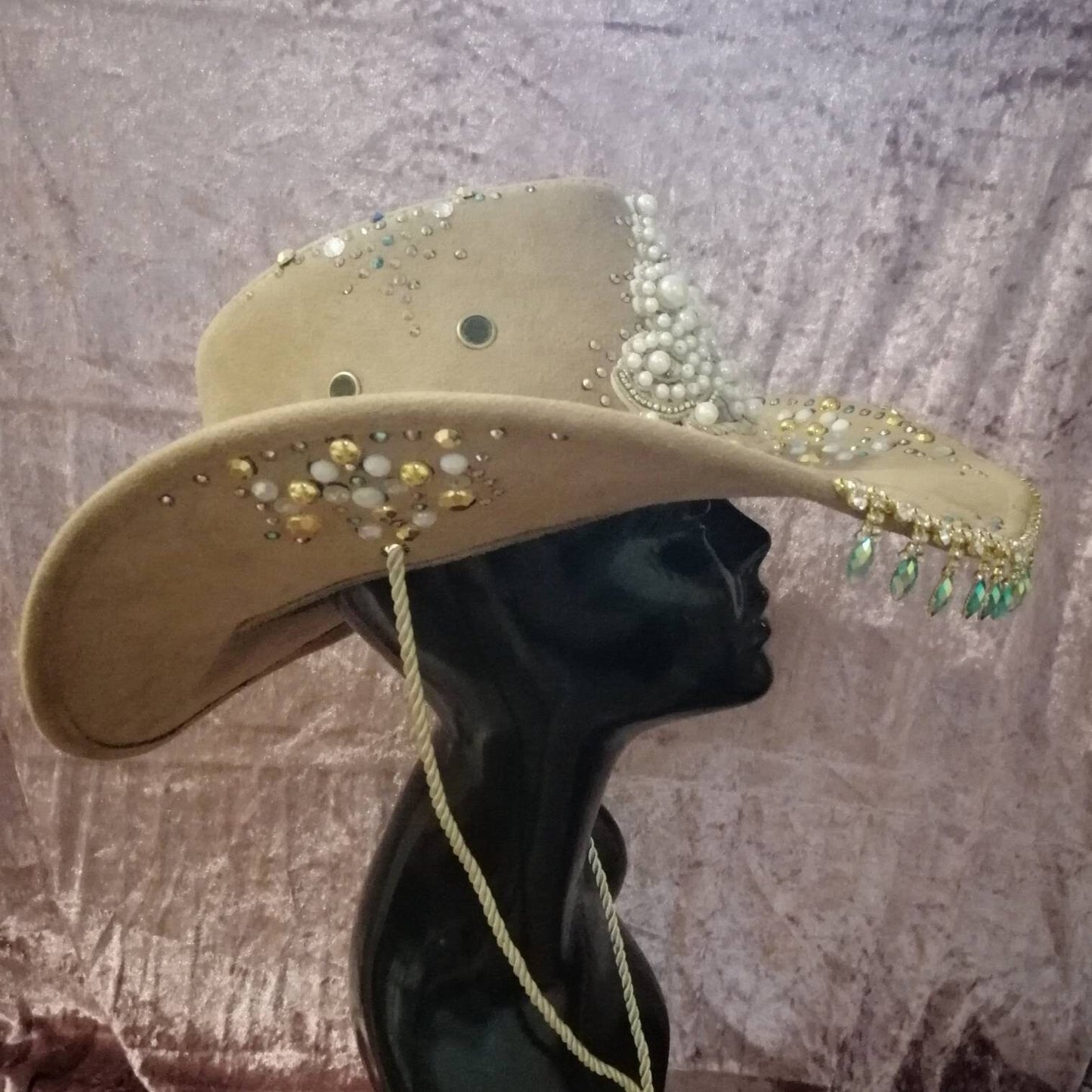 Golden Hour Western Hat • Rhinestone Cowboy Festival Hat