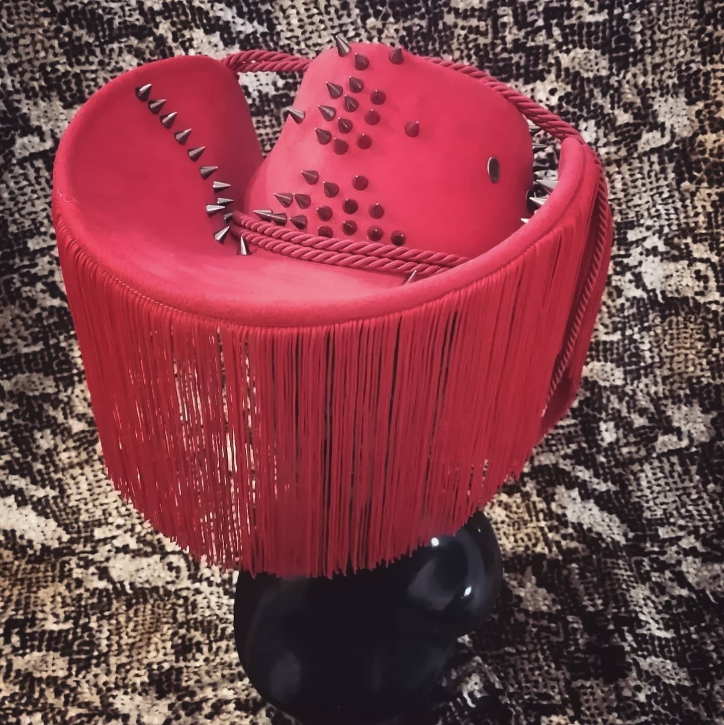 Azrael Hat • Studded and Fringed Western Burner Hat
