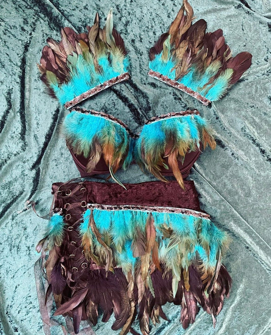 Bird of Paradise Feather Festival Outfit