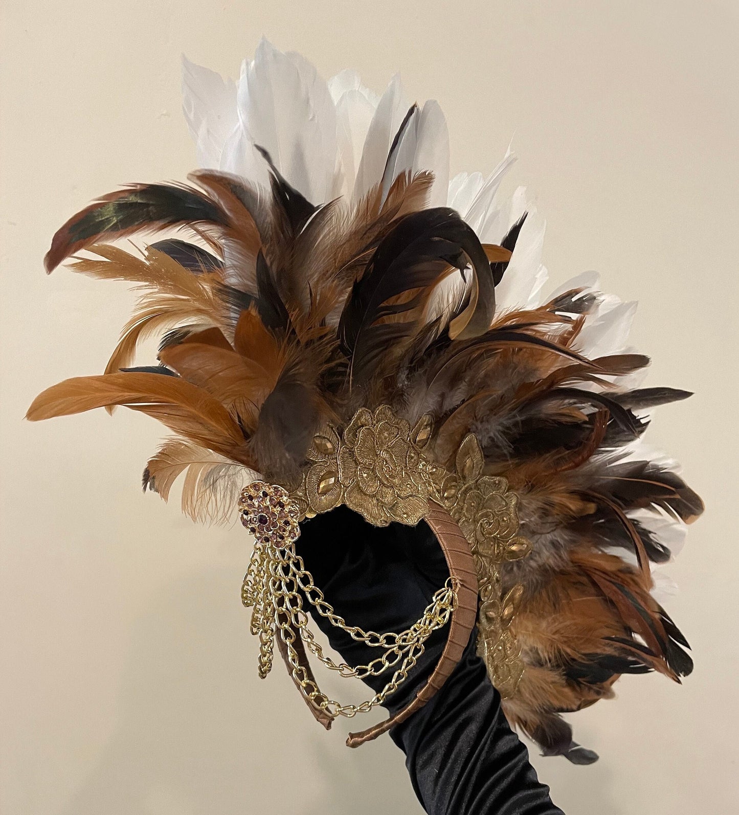 The Cabaret Deluxe Feather Mohawk Headpiece • Burner Festival  Burlesque Performance Headdress